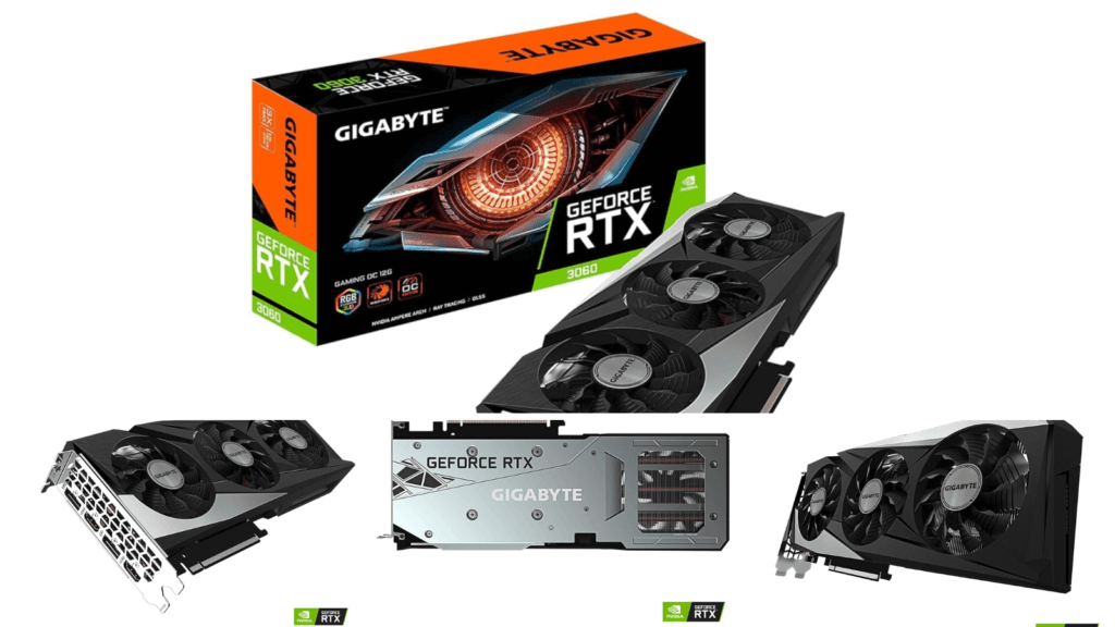 GIGABYTE GeForce RTX 3060 Gaming OC 12G (REV2.0) Graphics Card, 3X WINDFORCE Fans, 12GB 192-bit GDDR6, GV-N3060GAMING OC-12GD Video Card