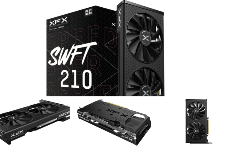 XFX Speedster SWFT 210 Radeon RX 6600 CORE Gaming Graphics Card with 8GB GDDR6 HDMI 3xDP, AMD RDNA 2 RX-66XL8LFDQ